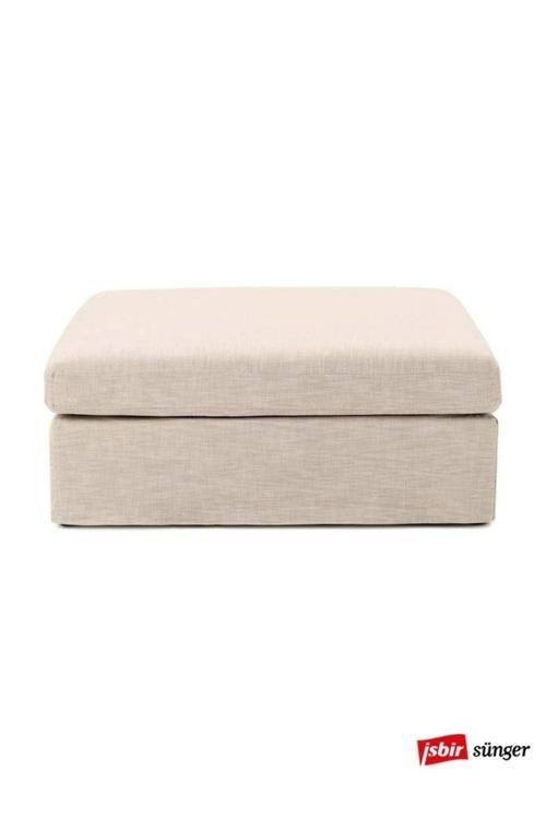 Mode Siesta Pro Kuş Tüyü Puf 05 Bej Keten Kumaş Işbir Sünger (DAİRENİZE TESLİM)