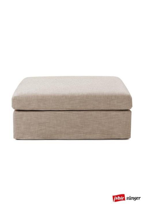 Mode Siesta Pro Kuş Tüyü Puf 11 Kahverengi Keten Kumaş Işbir Sünger (DAİRENİZE TESLİM)