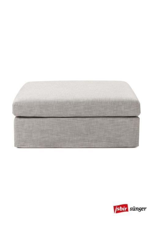 Mode Siesta Pro Kuş Tüyü Puf 19 Gri Keten Kumaş Işbir Sünger (DAİRENİZE TESLİM)