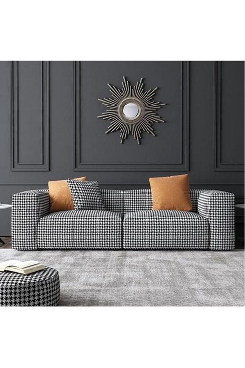 Mode Soft Ikili Kanepe Koltuk 2 Modül Kazayağı Keten Kumaş Işbir Sünger(dairenize Teslim)