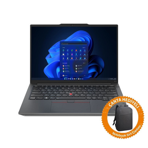 Thinkpad E14 Gen6 İntel Core Ultra 7 155H 64GB 1TB SSD Windows 11 Home 14" Wuxga IPS Taşınabilir Bilgisayar+Çanta 21M70091TXC9