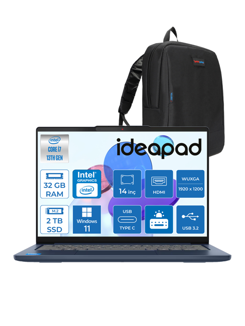 Ideapad Slim 5 14IRH10 Intel Core I7 13620H 32GB Ddr5 2tb SSD 14" Wuxga (1920X1200) OLED 400NITS Windows 11 Pro Taşınabilir Bilgisayar 83HR004CTRP11 + Zetta Çanta