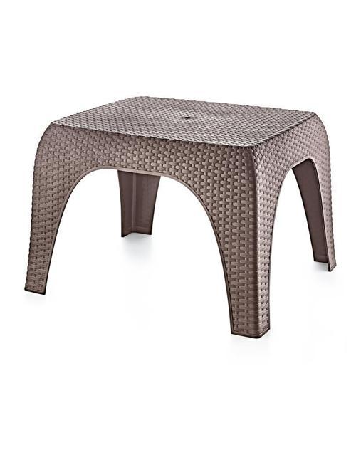 SY-2590 Hasır Model Sehpa Bahçe Sehpası Kahverengi