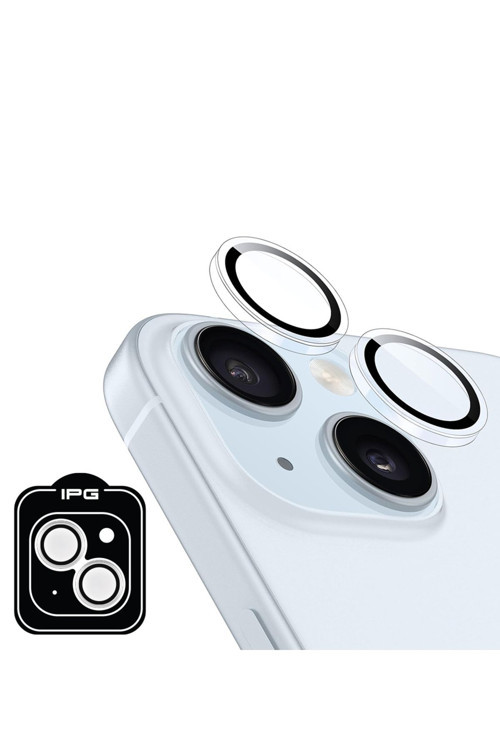 iPhone 14 / 14 Plus için IPG ProLENS Şeffaf Kamera Lens Koruma, HD Görünümlük, Temperli Cam, Çizilmez Lens Kapağı