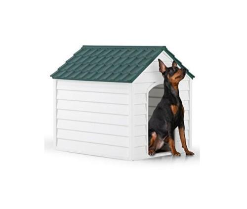 SY-5100 Dış Mekan Plastik Pet Köpek Kulubesi Yeşil-Beyaz