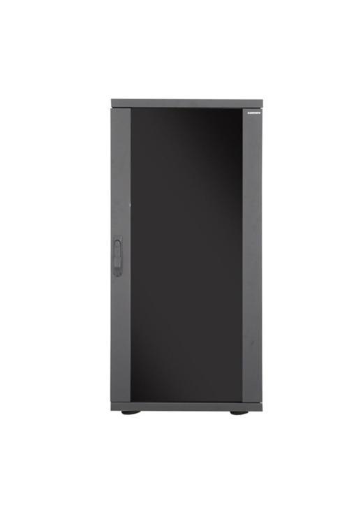 27U 800x800mm 19'' Dikili Tip Network Rack Kabinet Siyah Flatpack 2 Yıl Üretici Garantili