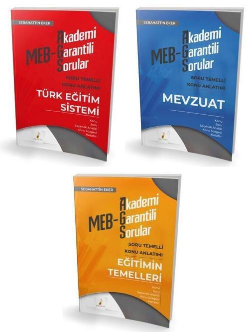 Pelikan MEB-AGS Eğitimin Temelleri+Mevzuat+Türk Eğitim Sistemi Soru Temelli Konu Anlatımı 3 lü Set - Sebahattin Eker Pel