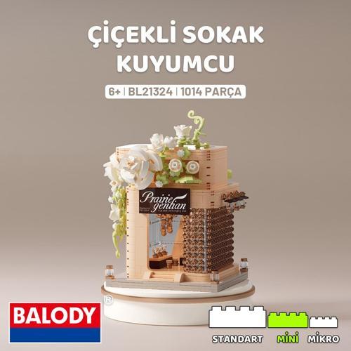 Çiçekli Sokak Serisi – Kuyumcu (BL21324) – Mini Blok Yapı Oyuncakları Seti