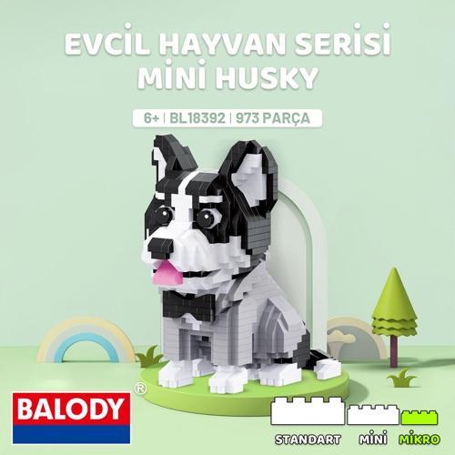 Evcil Hayvan Serisi – Mini Husky (BL18392) – Mikro Blok Yapı Oyuncakları Seti