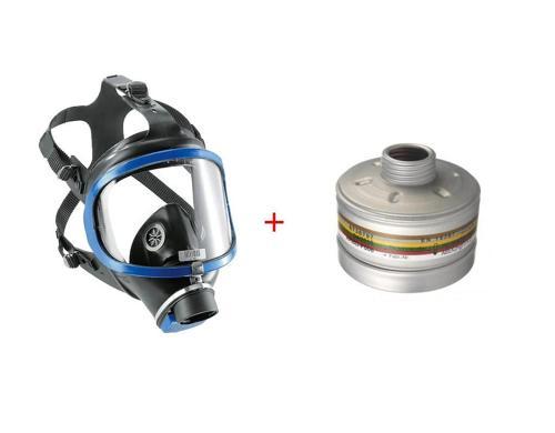 6300 Tam Yüz Gaz Maskesi+Drager A2B2E2K2HgP3 R D (KBRN FİLTRE) Filtre