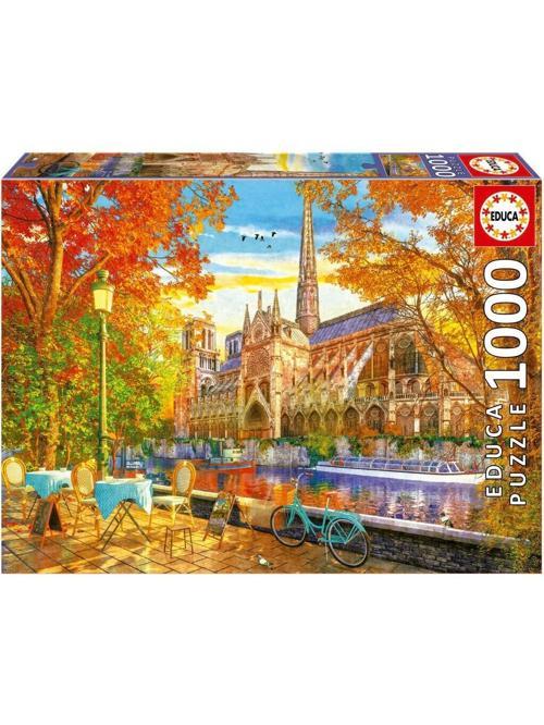 1000 Parçalık Sonbaharda Notre Dame Manzarası Puzzle - 19936