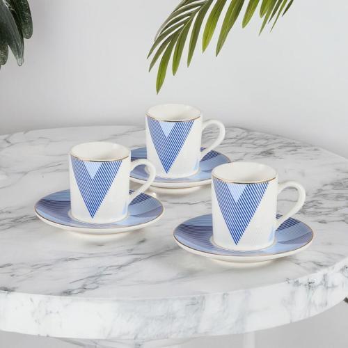 Camelia 4 Parça 2 Kişilik Kahve Fincan Takımı 62452  Lacivert