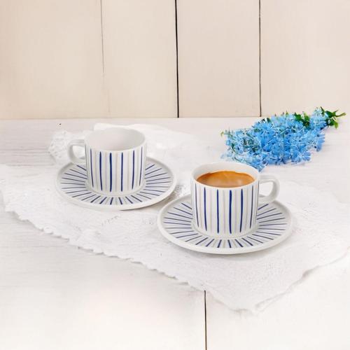 Mental 4 Parça 2 Kişilik Kahve Takımı 6733