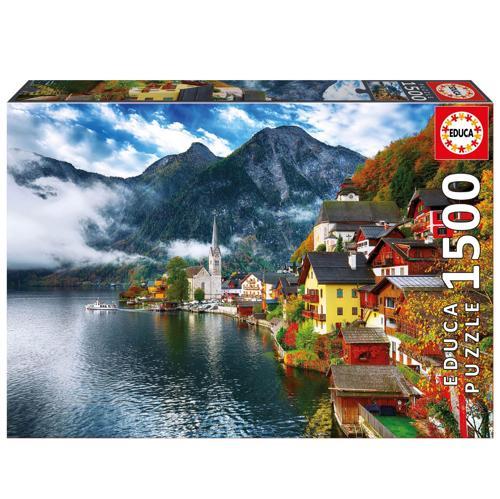 1500 Parça Puzzle  Avusturya Hallstadt Kasabası - 19939 - Hallstadt Austria