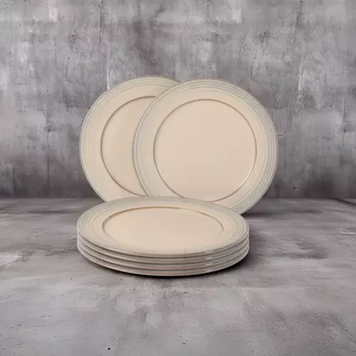 Valeron 6 Adet 20 Cm Pasta Tabağı Reaktif Agate  969