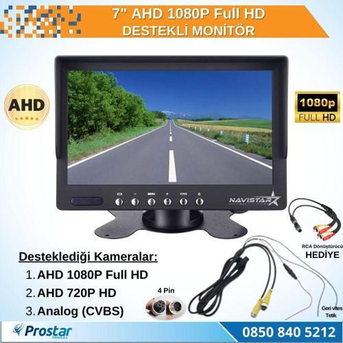 7 inç Ahd 1080P Full Hd Iki Kamera Girişli Monitör