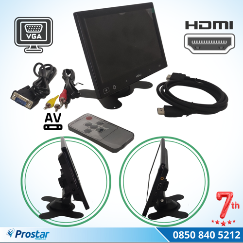 Araç Içi Monitör 7 inç Vga  Hdmı  Av Girişli Tft Lcd Ekran