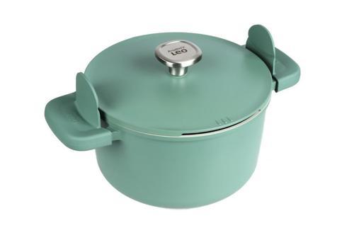 Leo Phantom Kapaklı Yapışmaz Derin Tencere 24 Cm Forest Green