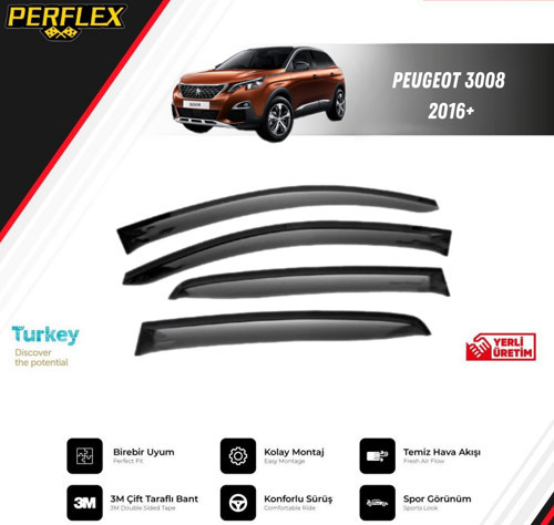 CAM RÜZGARLIĞI V2 DÜZ PEUGEOT 3008 2016+