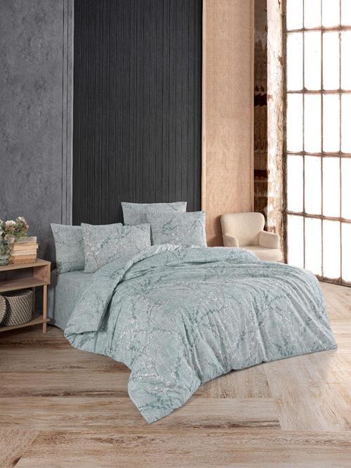 Newhome Çisil Çift Kişilik %100 Pamuk Baskılı Pike Takımı