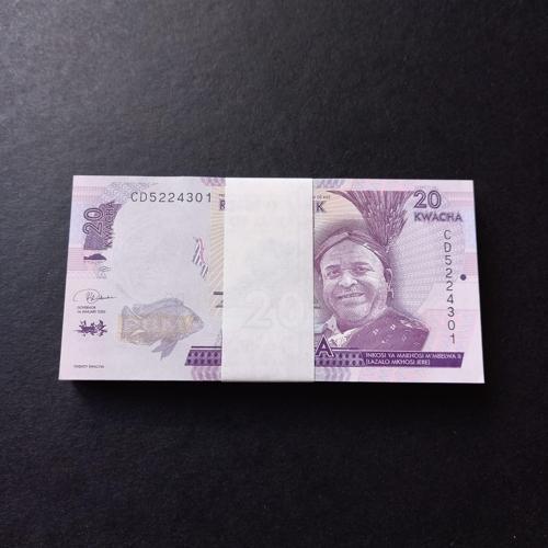 3996367f632e91e83f Malavi 20 Kwacha ÇİL 100Adet 1 Deste eski yabancı kağıt para