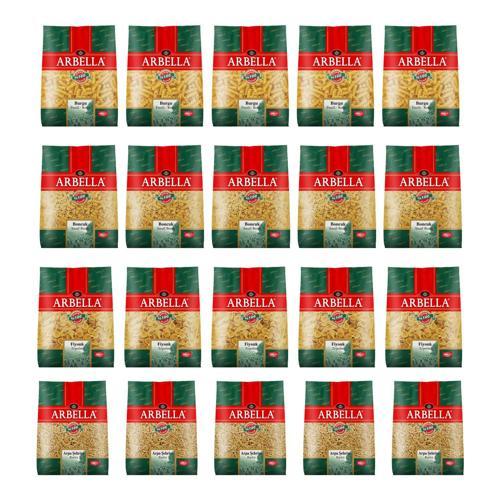 Makarna 500 gr Burgu-Boncuk-Fiyonk-Arpa 20 li Karma Paket