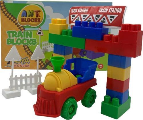 Farbu Oyuncak Eğitici Blok Istasyon Tren Seti 31 Parça