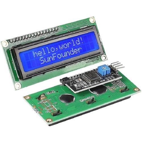 16x2 Mavi Lcd Iıc/ı2c Ekran Arayüz Modülü Birlikte Set