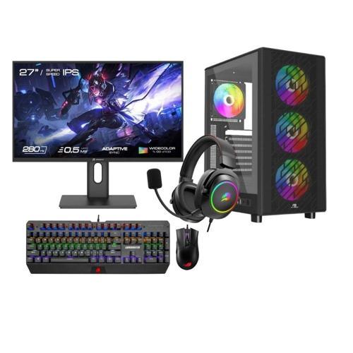 PB A600B RGB Kasa Amd Ryzen 7 9700X 16 GB Ram 500 GB SSD Asus Dual RTX 4060 W11 + Full Set