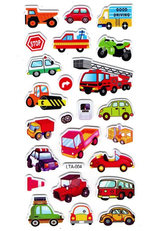 Sticker Kabartmalı Stiker Çıkartma Etiket (LTA004)-18x9 cm- kamyon araba