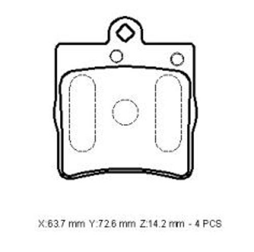 Mercedes E Class W210 00/02 Arka Fren Balatası (Kablosuz)(di̇sk)(63,7x72.6x14,2) (Bramax)