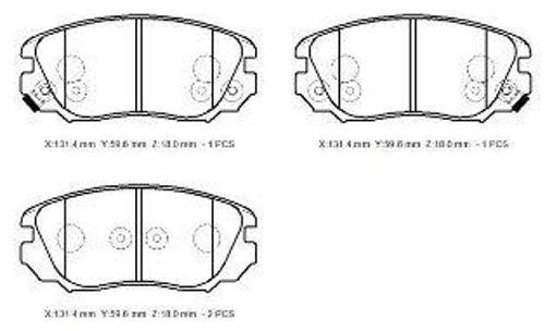 Opel Insignia 09/17 Ön Fren Balatası 1,4/1,6/1,8/2,0 (Di̇sk) (131,5x59,6x19)(bramax) 