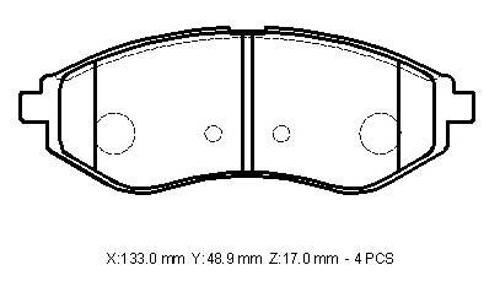 Chevrolet Aveo Sd 07/12 Ön Fren Balatası (Di̇sk) (133x48,9x17) (Bramax)
