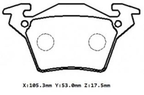 Mercedes Vito W638 96/03 Arka Fren Balatası (Di̇sk)113/114/108/110/112 (105.3x53x17.5)(bramax) 
