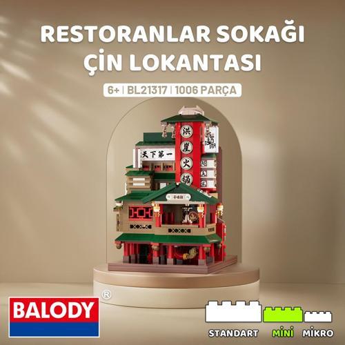 Restoranlar Sokağı Serisi – Çin Lokantası (BL21317) – Mini Blok Yapı Oyuncakları Seti