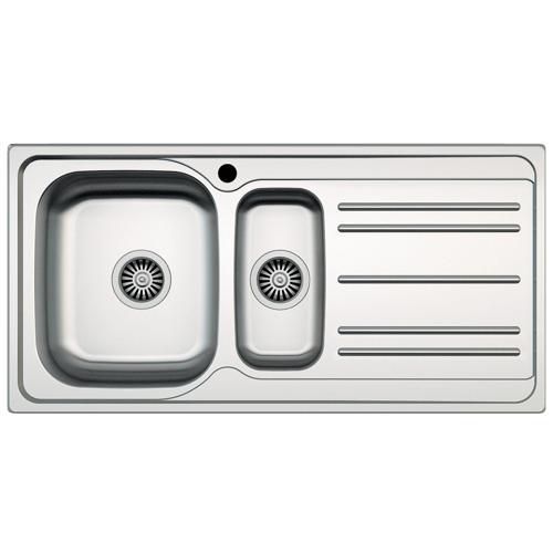 Capua 05 100x50 cm Dekorlu Sağ Damlalıklı Paslanmaz Çelik Mutfak Eviyesi