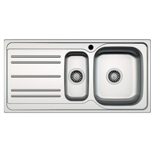 Capua 05 100x50 cm Dekorlu Sol Damlalıklı Paslanmaz Çelik Mutfak Eviyesi