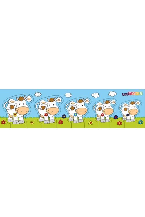 Büyükten Küçüğe Sıralama Inek Ahşap Puzzle 35X10 Cm