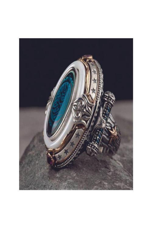 Islam Usta Tasarımı La Tahzen Gümüş Erkek Yüzük