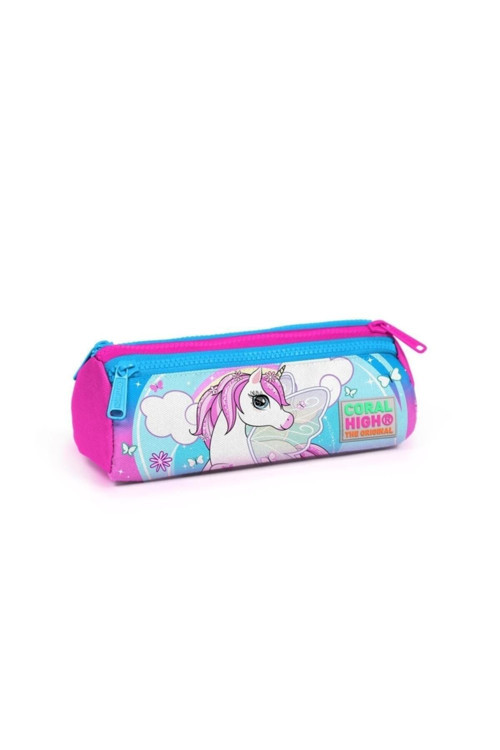 Kids Açık Mavi Üç Bölmeli Kalem Çantası