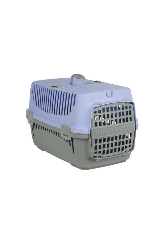 HZ-100 Kedi Köpek Evcil Hayvan Taşıma Çantası Box Orta Boy Çok Fonksiyonlu Lila Gri