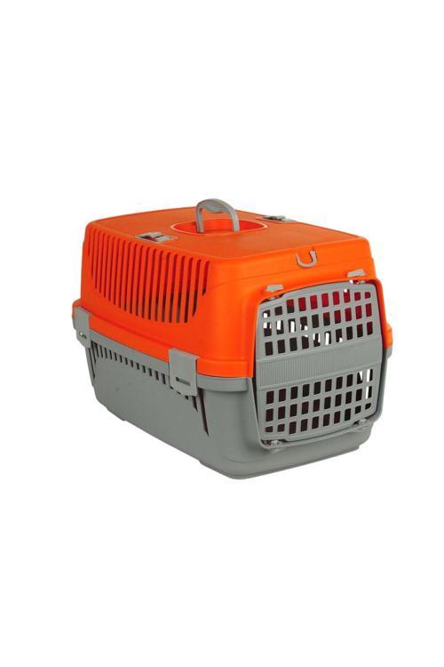 Hz-100 Kedi Köpek Evcil Hayvan Taşıma Çantası Box Orta Boy Çok Fonksiyonlu Turuncu Gri