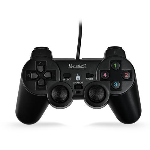 Kablolu PC Gamepad – D-Input & X-Input Destekli Çift Titreşimli USB Oyun Kolu - Siyah