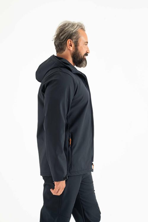 Erkek Kapüşonlu Softshell Mont