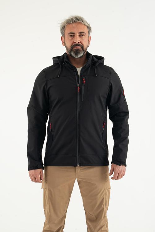 Erkek Çıkarılabilir Kapüşonlu Trio Softshell Mont