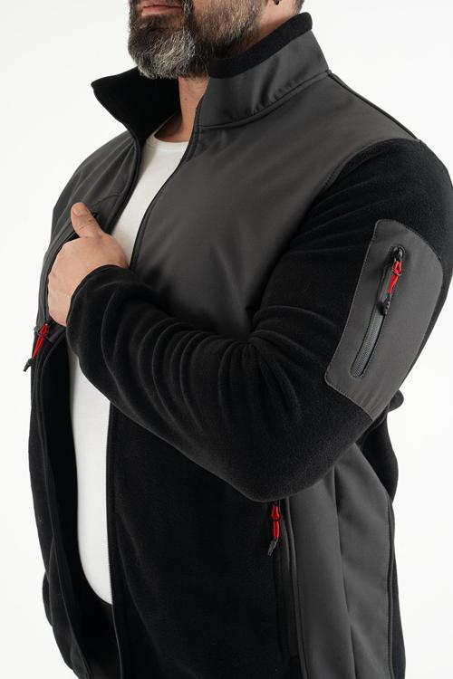 Erkek Softshell Garnili Trio Polar