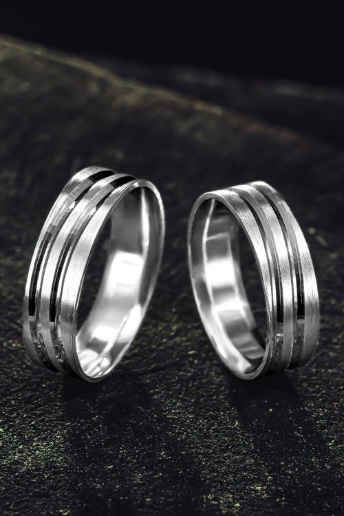 Erkek Kadın Gümüş Alyans - Zarif 925 Ayar Erkek Kadın Yüzük