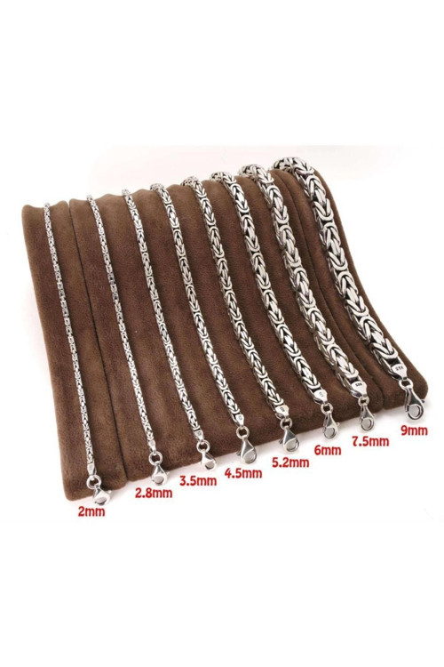 7.5Mm Kare Model Erkek 925 Ayar Gümüş Kral Bileklik Künye 249540202