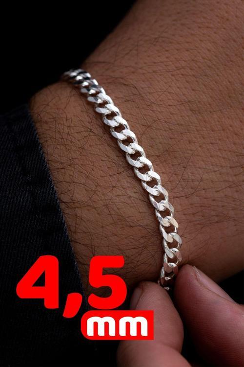 Erkek Gümüş Bileklik - Gurmet Model 925 Ayar Sertifikalı Damgalı Gümüş Bileklik