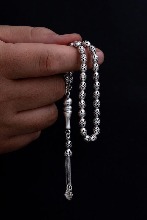 Gümüş Tespih Delikli Ortaboy 15Gr